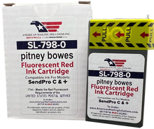 Load image into Gallery viewer, Pitney Bowes SL-798-0 Red Fluorescent Ink Cartridge