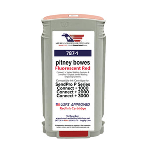 Pitney Bowes - 787-1 / 787-0 Red Ink Cartridge