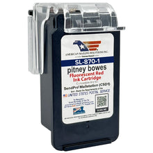 Load image into Gallery viewer, Pitney Bowes SL-870-1 Red Fluorescent Ink Cartridge for SendPro Mailstation (CSD1) Postage Meter

