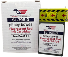 Load image into Gallery viewer, Pitney Bowes SL-798-0 Red Fluorescent Ink Cartridge
