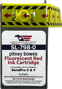 Pitney Bowes SL-798-0 Red Fluorescent Ink Cartridge
